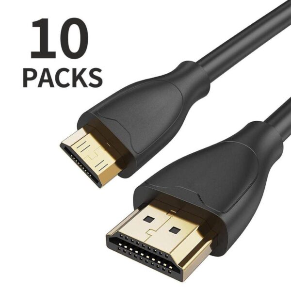 ReHisk High-Speed Mini HDMI to HDMI Cable 10 Packs